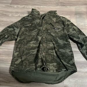 Camo Aeropostale Button Up w/Hood